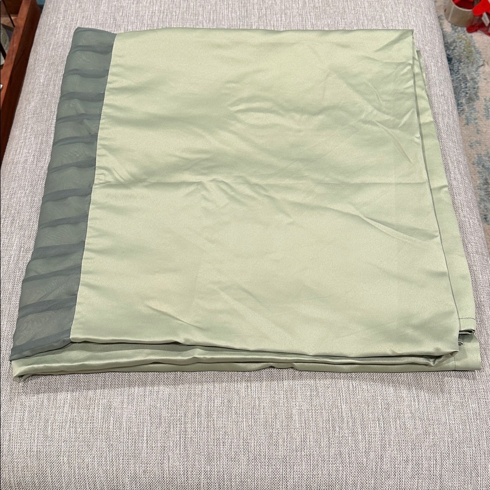 🎋🚿 Zen Green Nicole Miller New York Fabric Shower Curtain - Picture 6 of 13